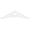 Ekena Millwork Pitch Wellington Architectural Grade PVC Gable Pediment, 72"W x 18"H x 1"P (6/12) GPP072X018X100WEL - alternate 4